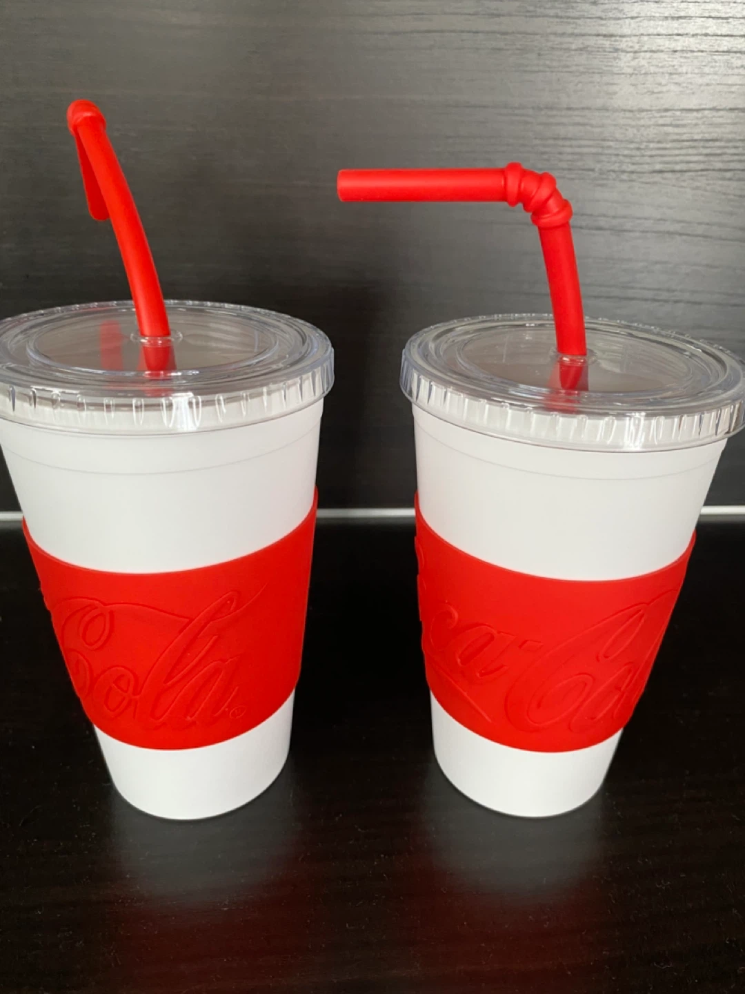Coca-Cola Tumbler Cups with Straws - Set of 2