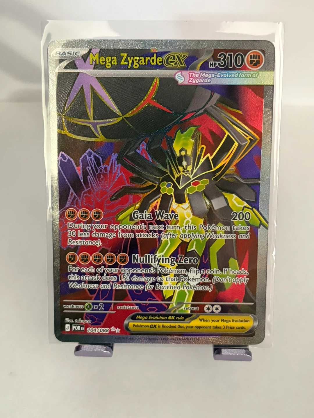 Mega Zygarde EX Pokémon Card 104/088