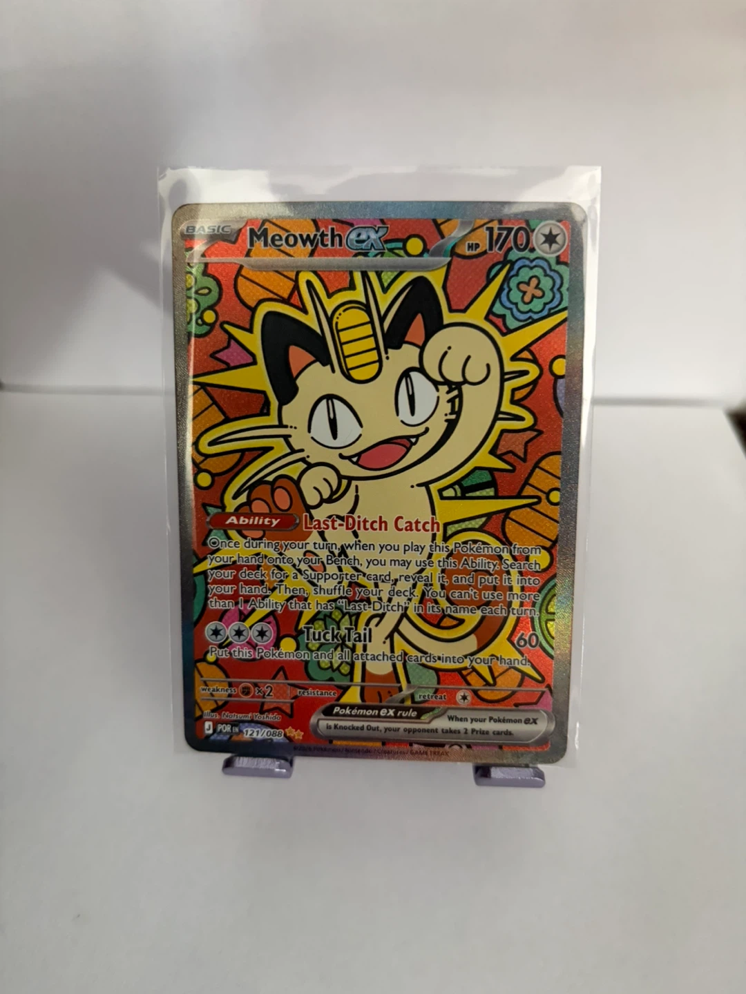 Pokemon Meowth EX Card