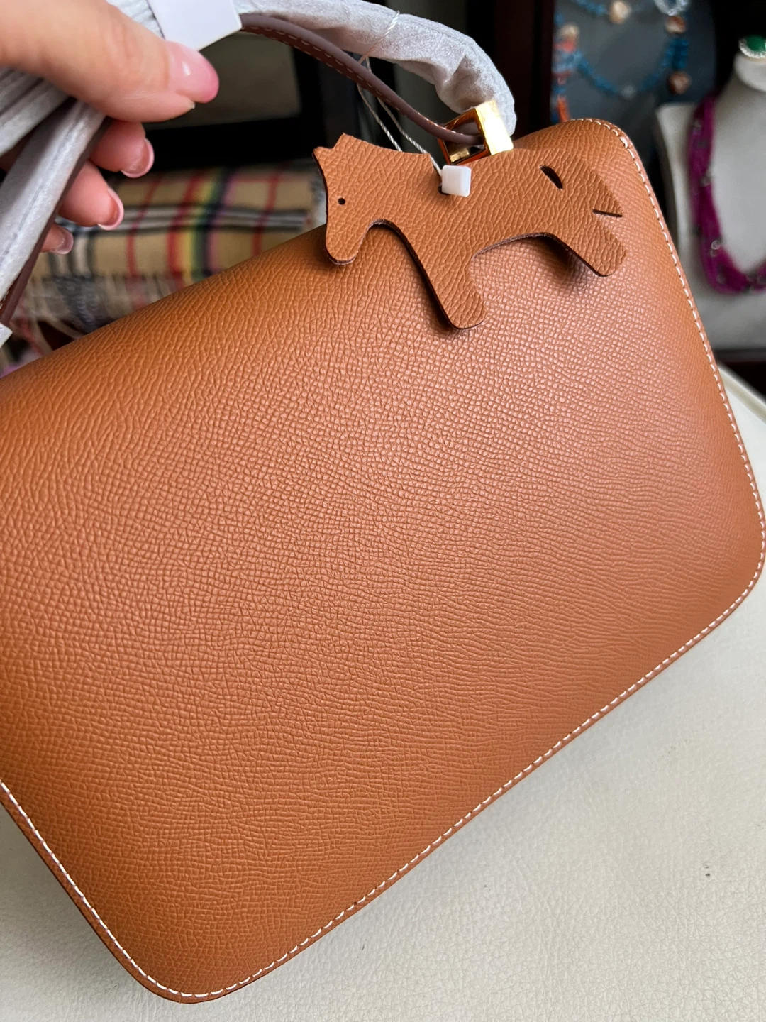 DIERNILU Brown Leather Crossbody Bag - photo 3