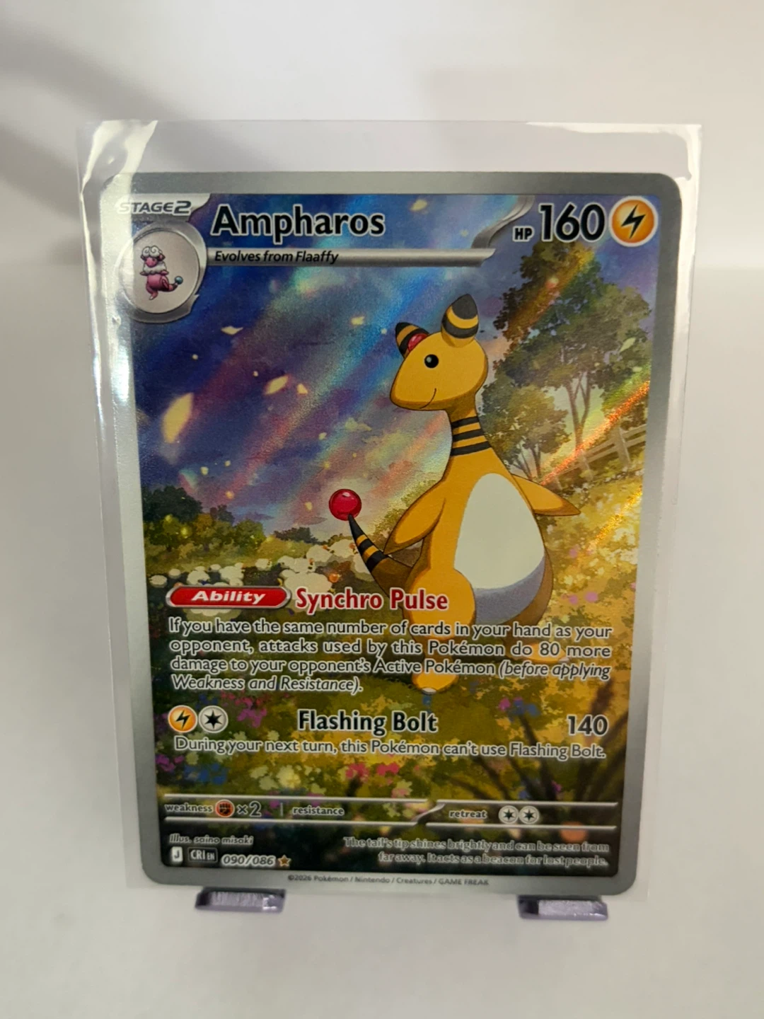 Ampharos Stage 2 Pokémon Card