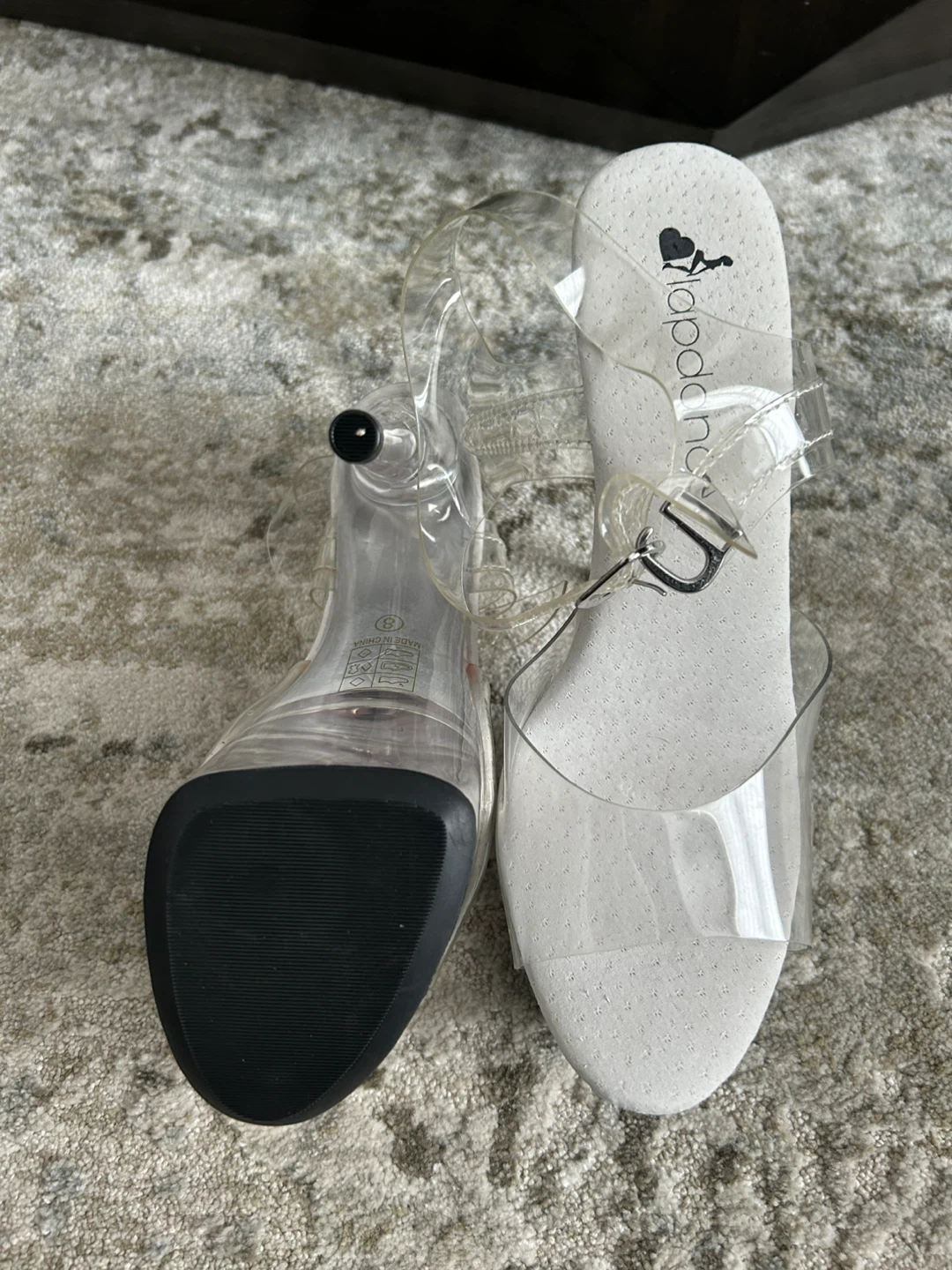 Lapdance Lingerie 6 INCH CLEAR SANDAL WITH STRAP - new - photo 4
