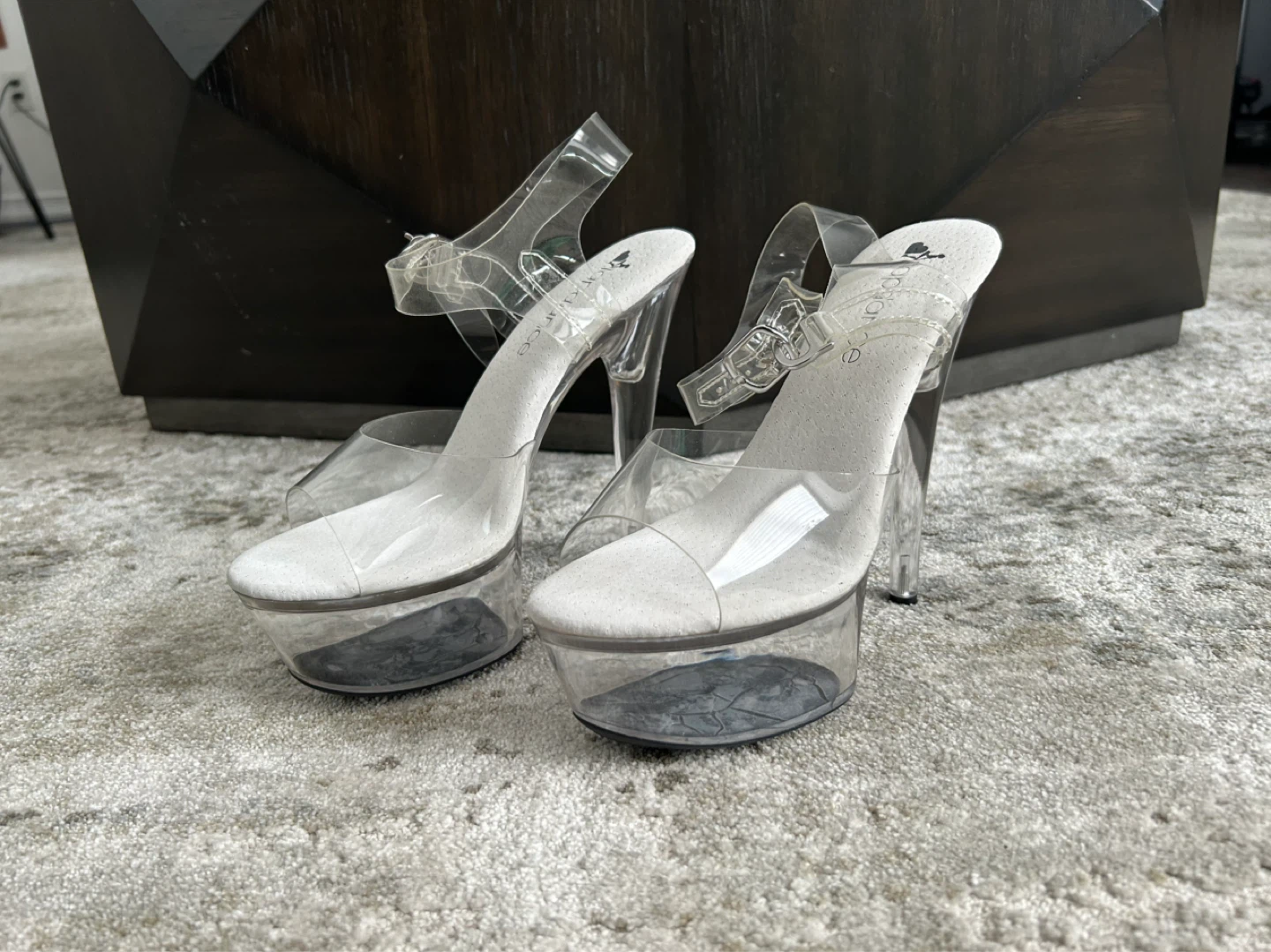 Lapdance Lingerie 6 INCH CLEAR SANDAL WITH STRAP - new - photo 2