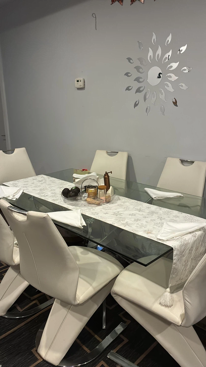 Glass Dining Table with 6 Chairs - photo 3