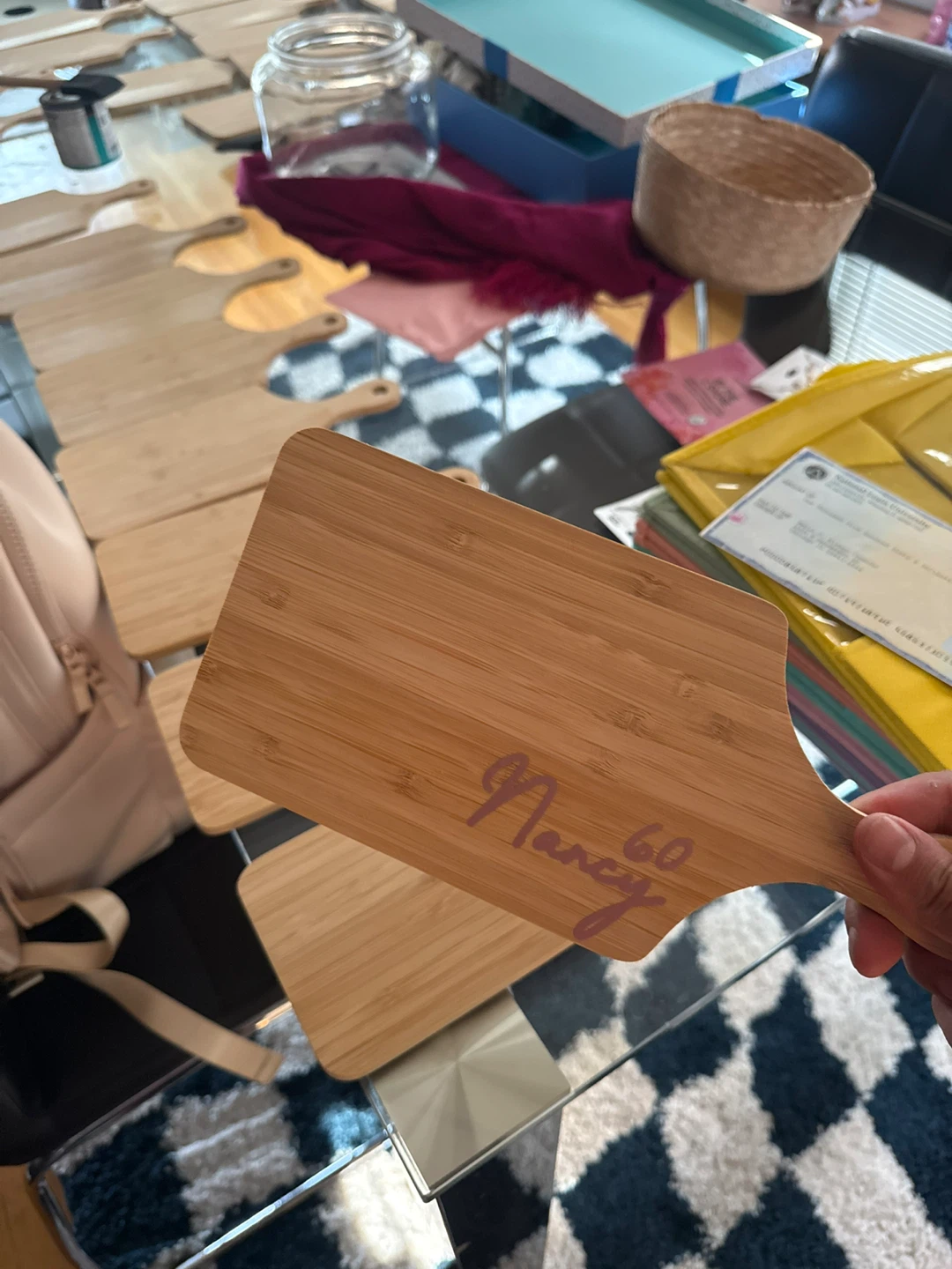Personalized Bamboo Serving Board - Nancy 60