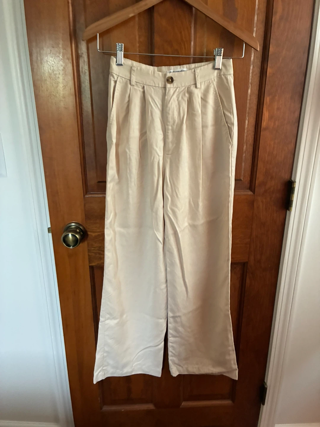 Reformation Cream Wide Leg Pants Size 0P