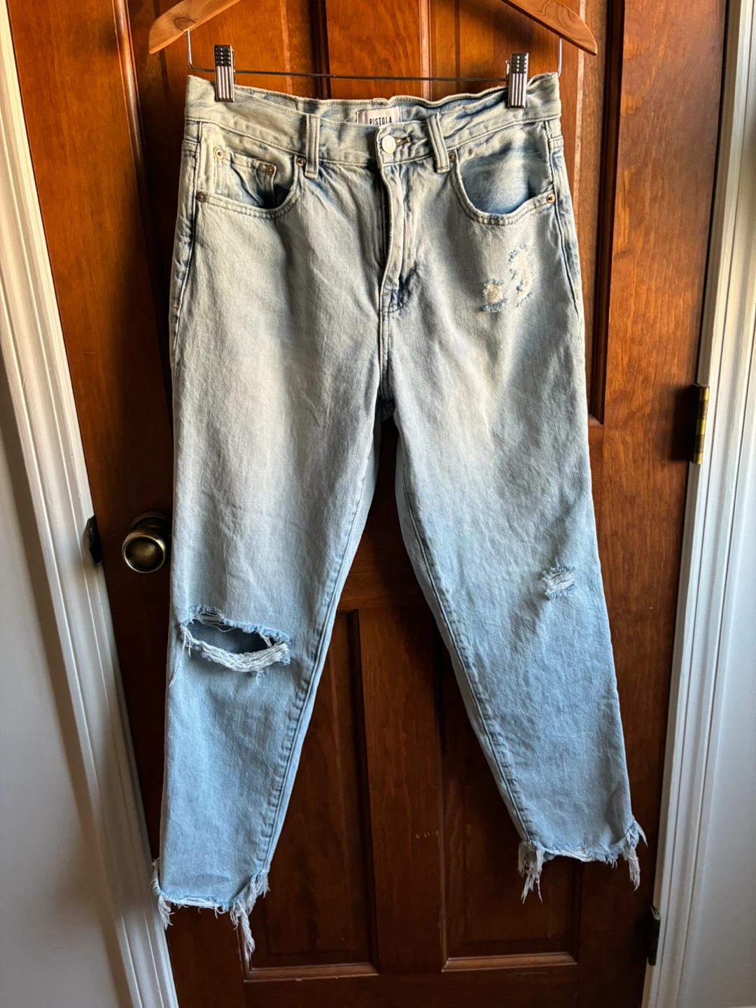 Pistola Distressed Light Wash Jeans - photo 2