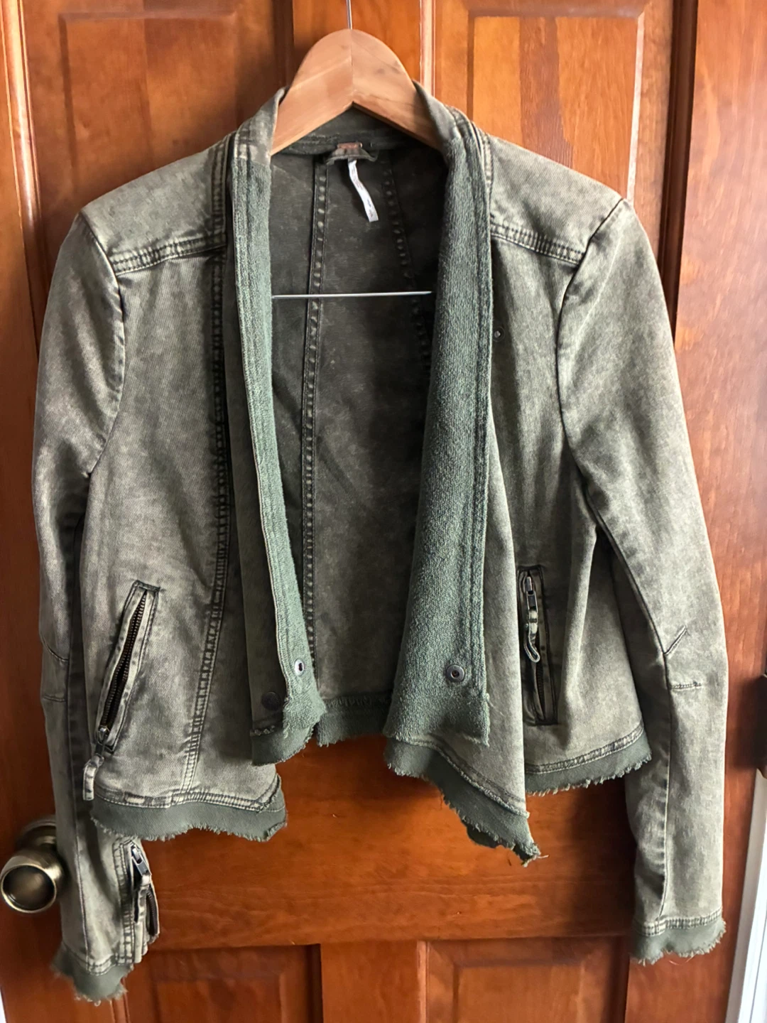 Free People Washed Military Style Jacket