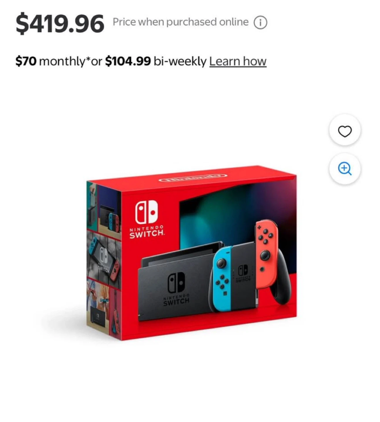 Nintendo Switch Console with Dock and Joy-Con Controllers