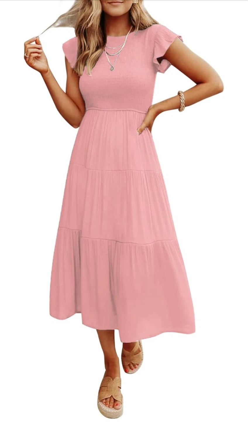 🌸 NEW 2XL – Coloody Women’s Boho Midi Dress 🌸