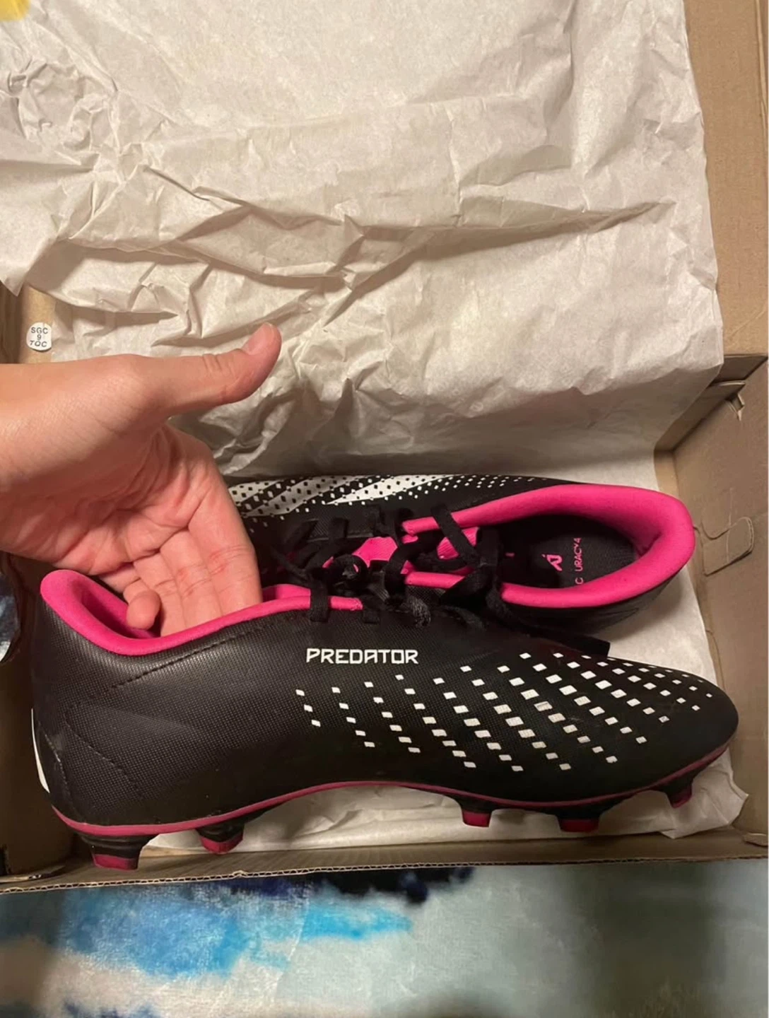 Soccer Cleats & Shin Guards - Size 7 - photo 2