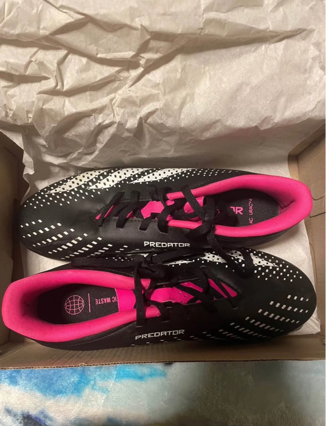 Soccer Cleats & Shin Guards - Size 7