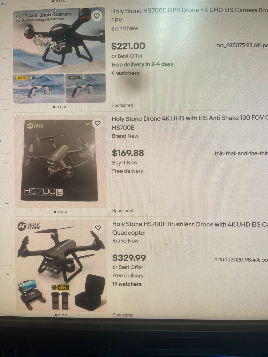 Holy Stone HS700E Drone 4K EIS Camera - photo 2