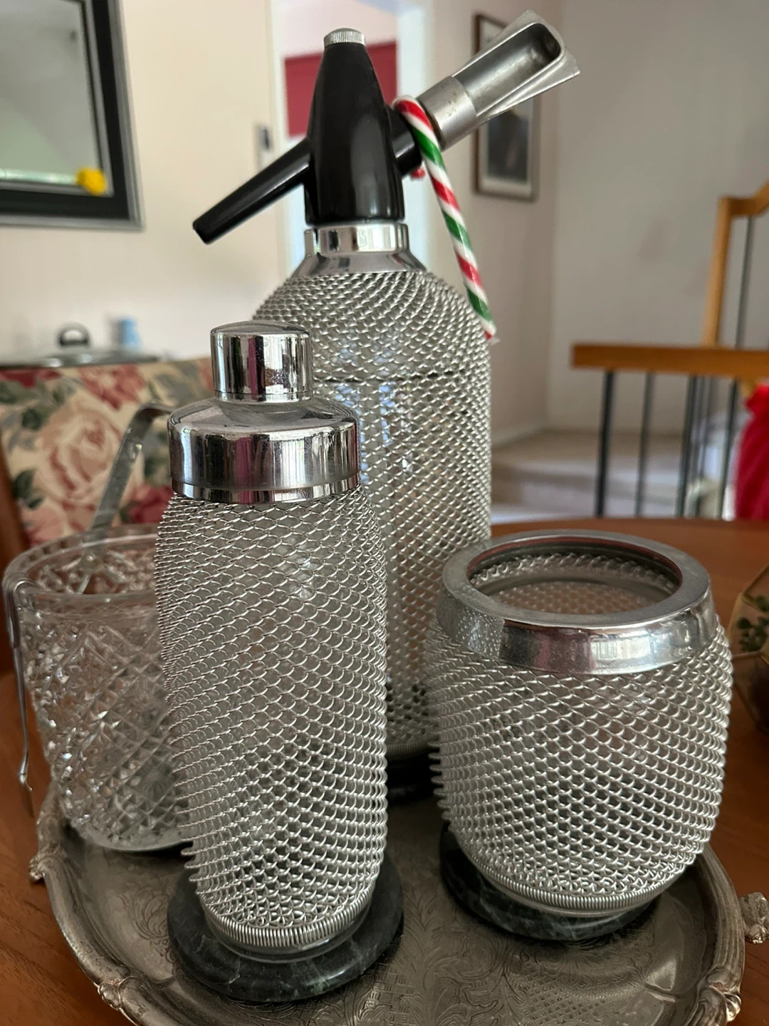 Vintage Soda Siphon and Cocktail Shaker Set - photo 2