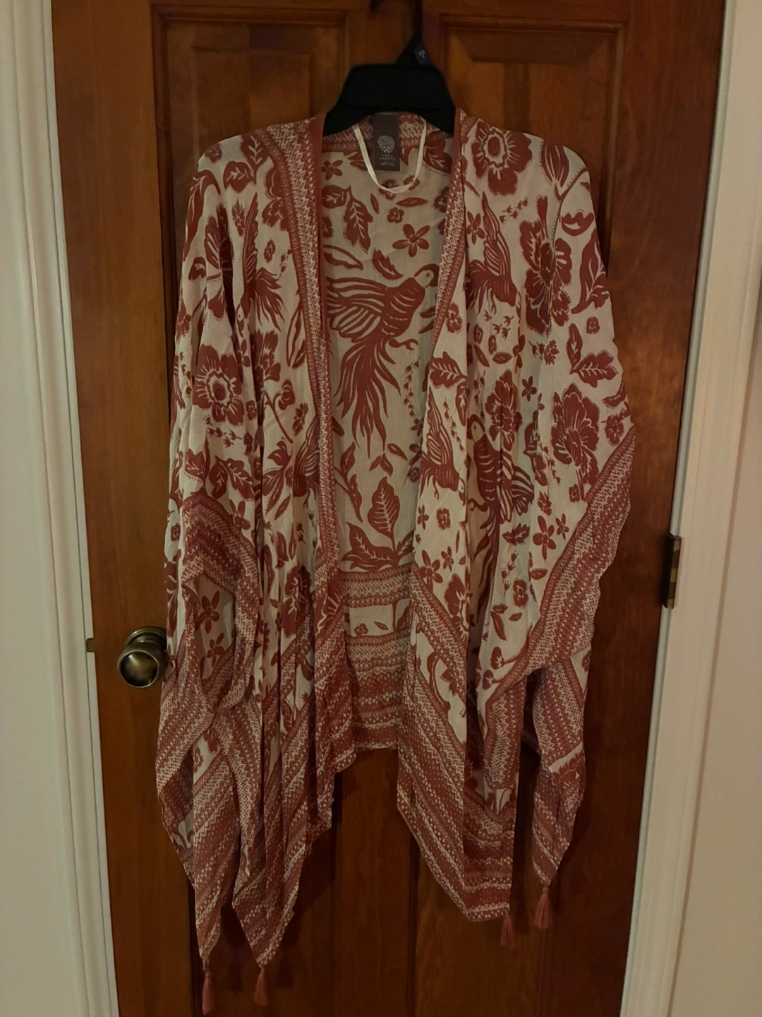 Vince Camuto Kimono - Red Bird Floral Print