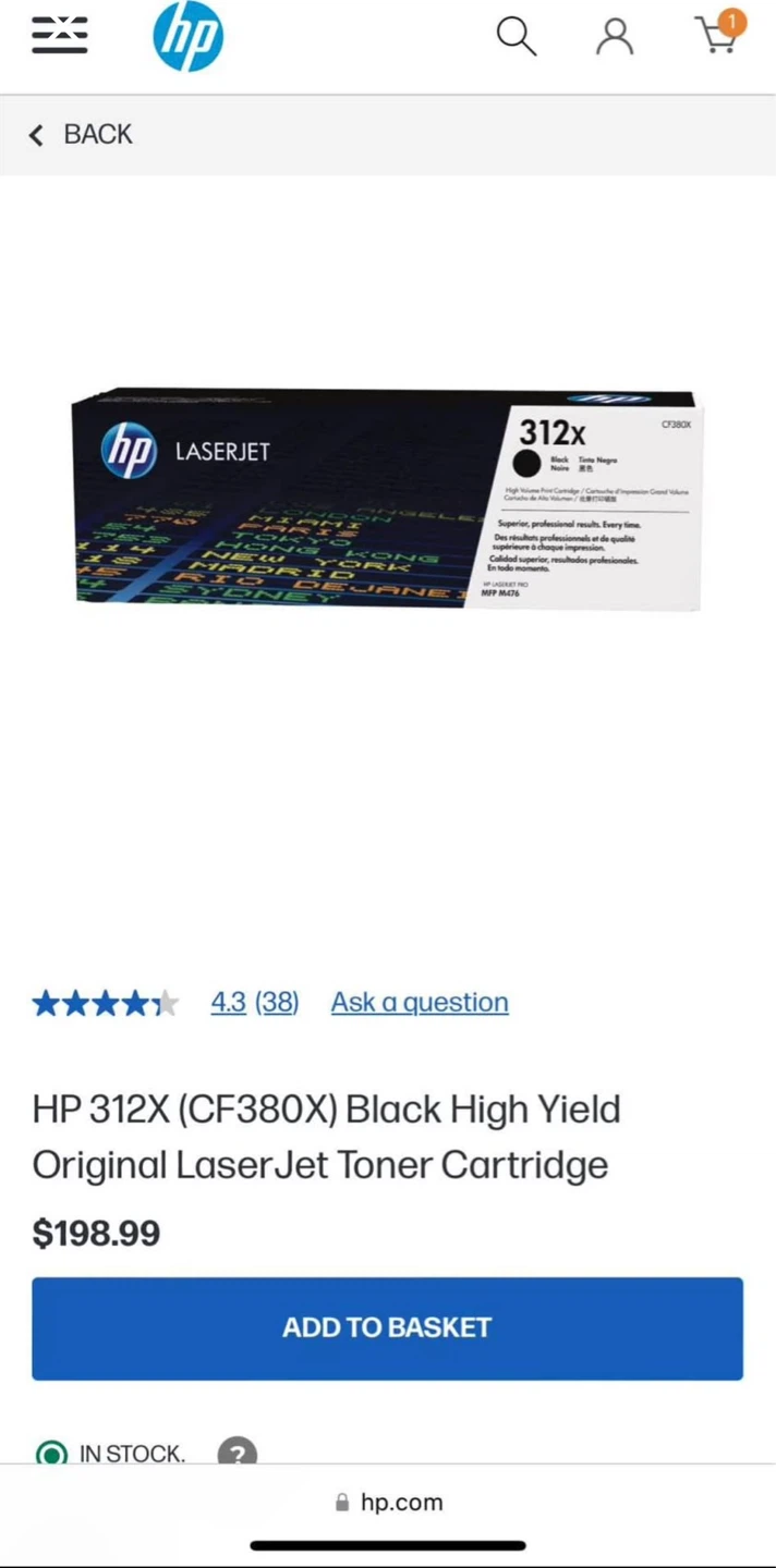HP 312X (CF380X) Black High Yield LaserJet Toner Cartridge - photo 2