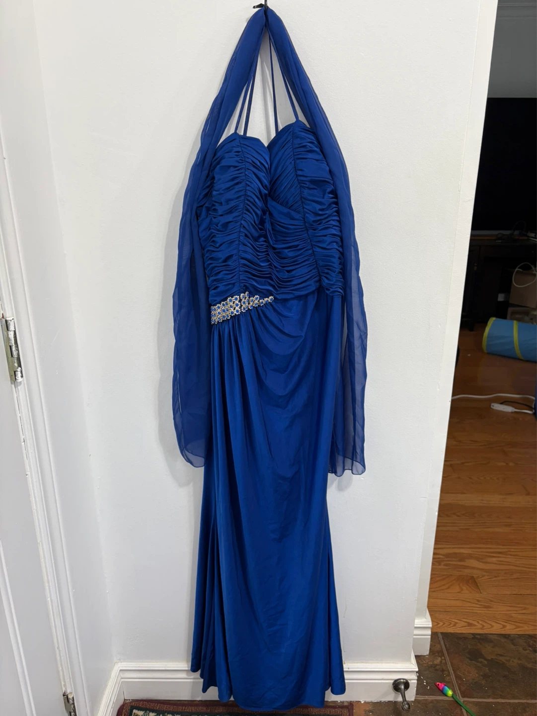 Fiesta Royal Blue Ruched Dress XXL