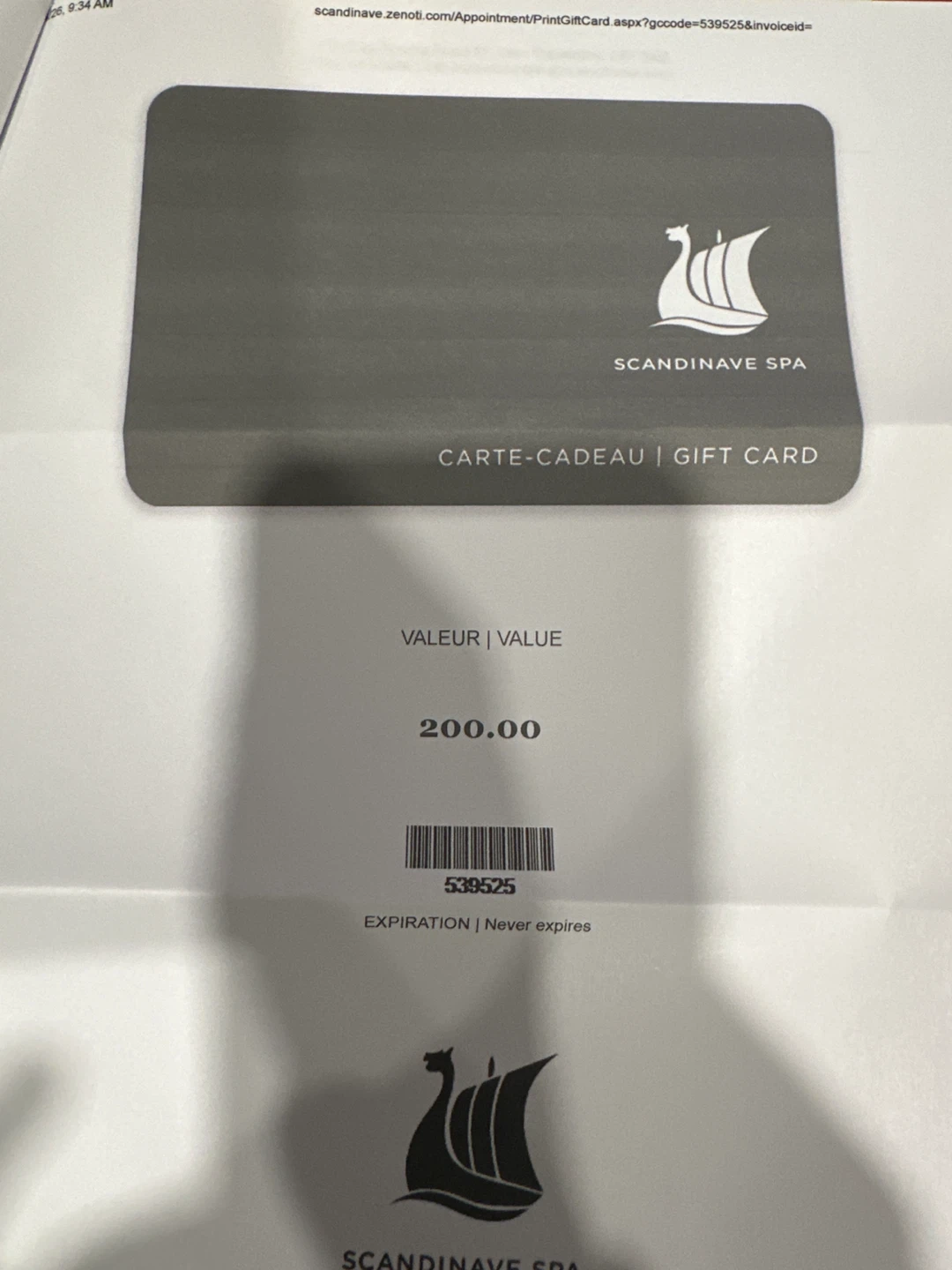 Scandinave Spa Blue Mountain $200 Gift Card - photo 3