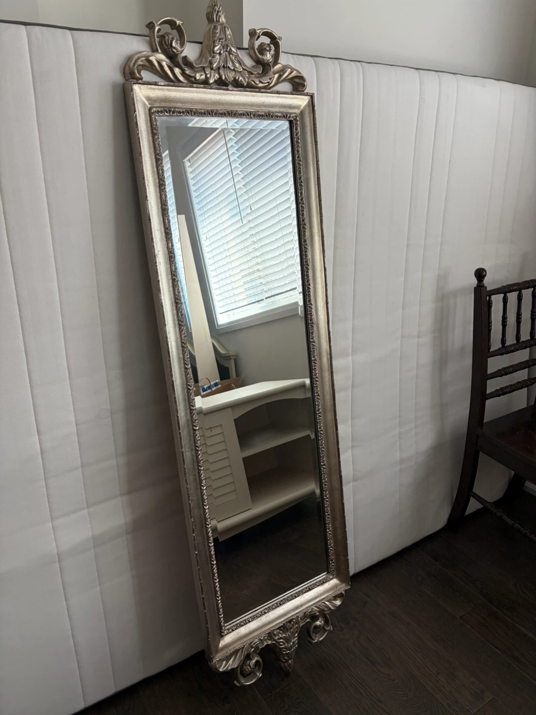 Ornate Standing Mirror - Antique Gold Finish