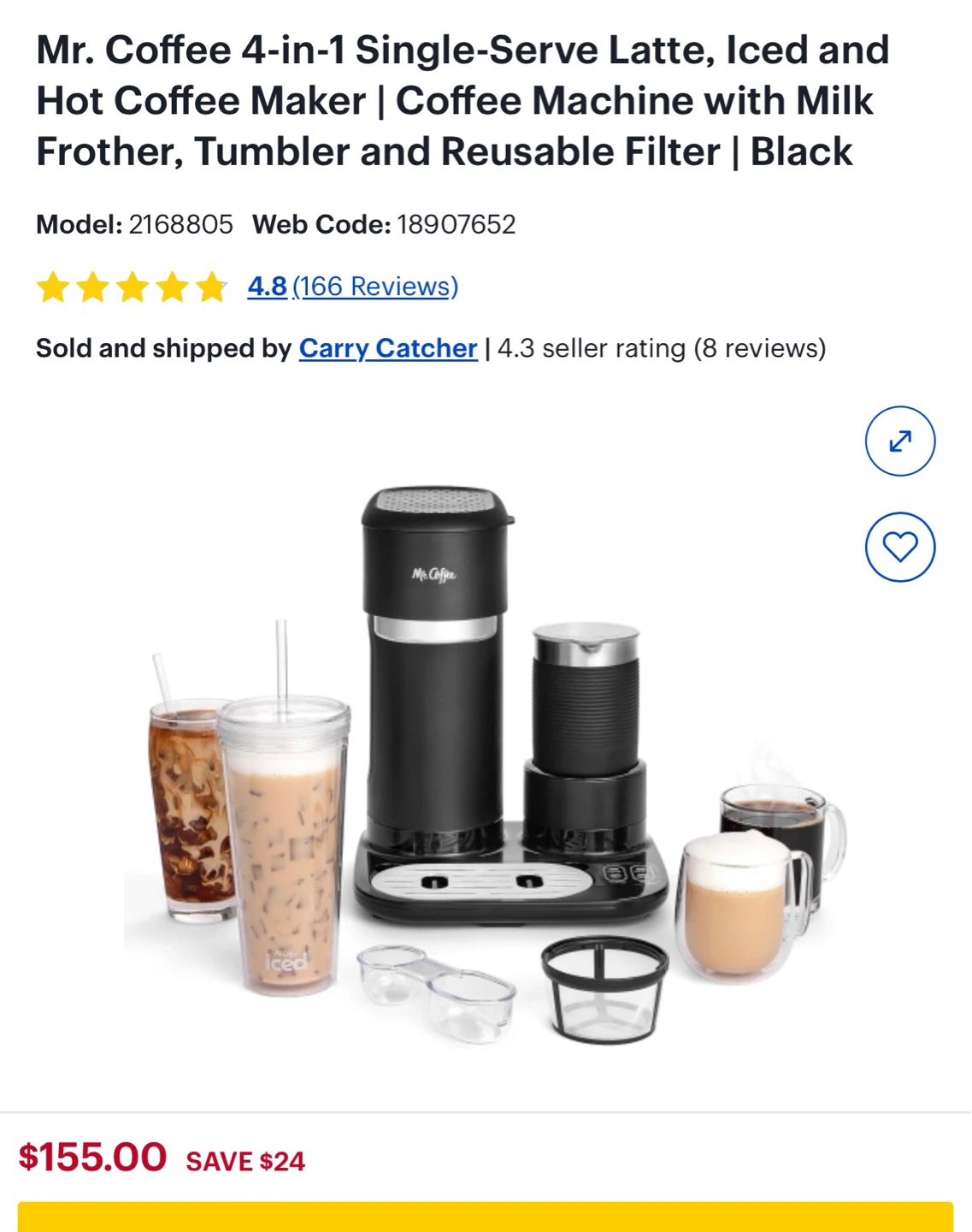 Mr. Coffee LATTE 4-in-1 Glacé + Chaud Coffee Maker - photo 3