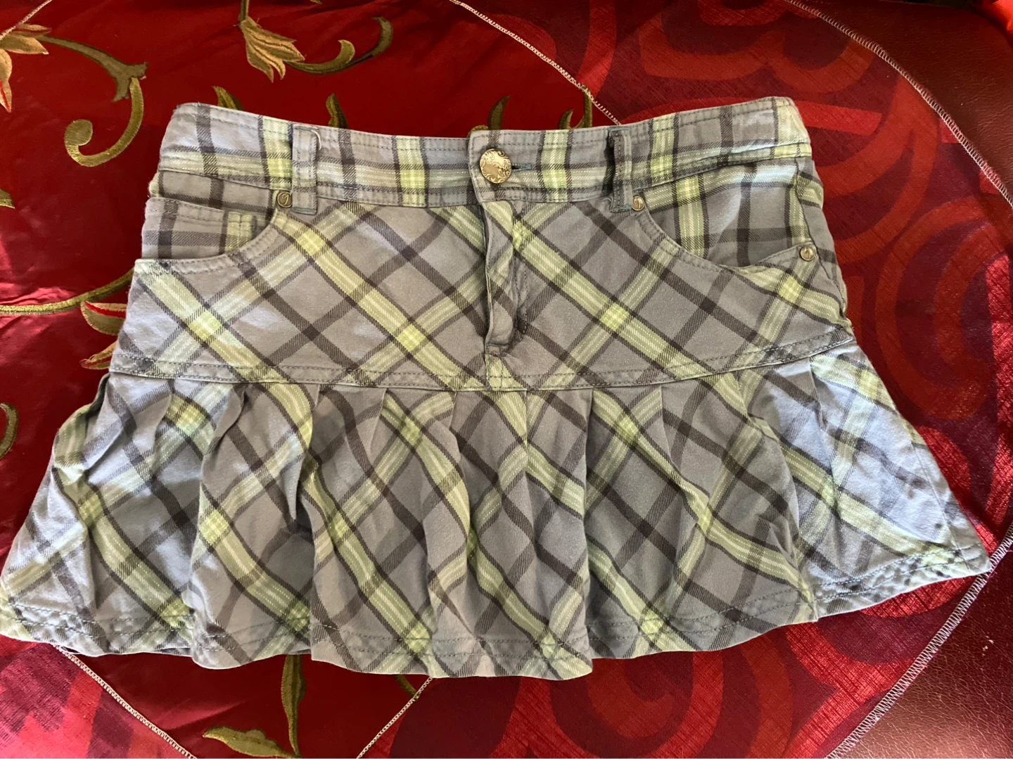 Greendog Plaid Mini Skirt - photo 3