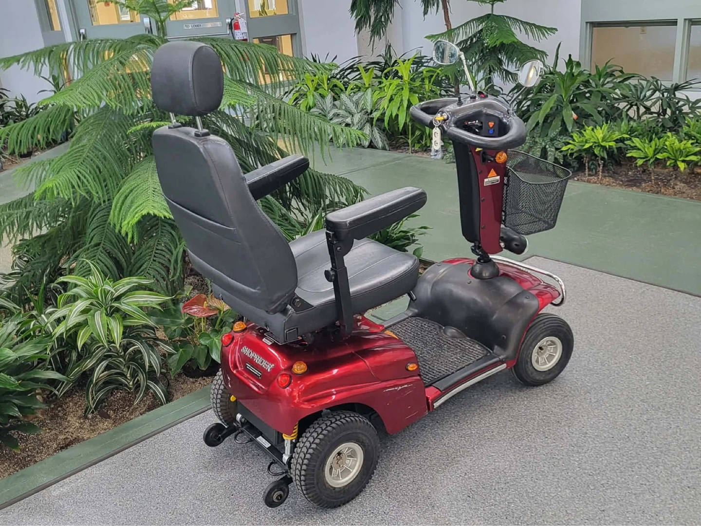 Red Shoprider Mobility Scooter with Basket - photo 4