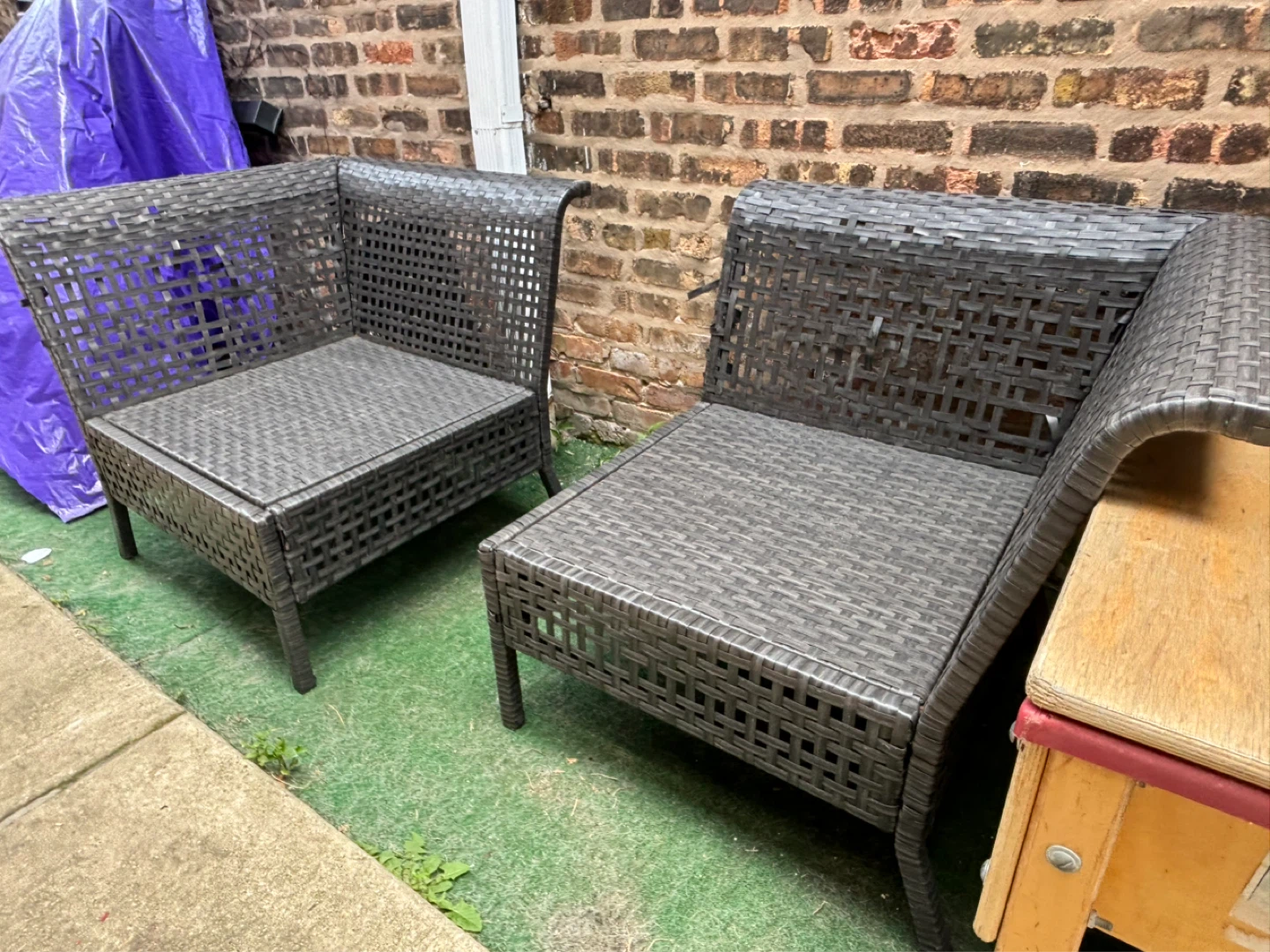 Outdoor Wicker Chair Set
