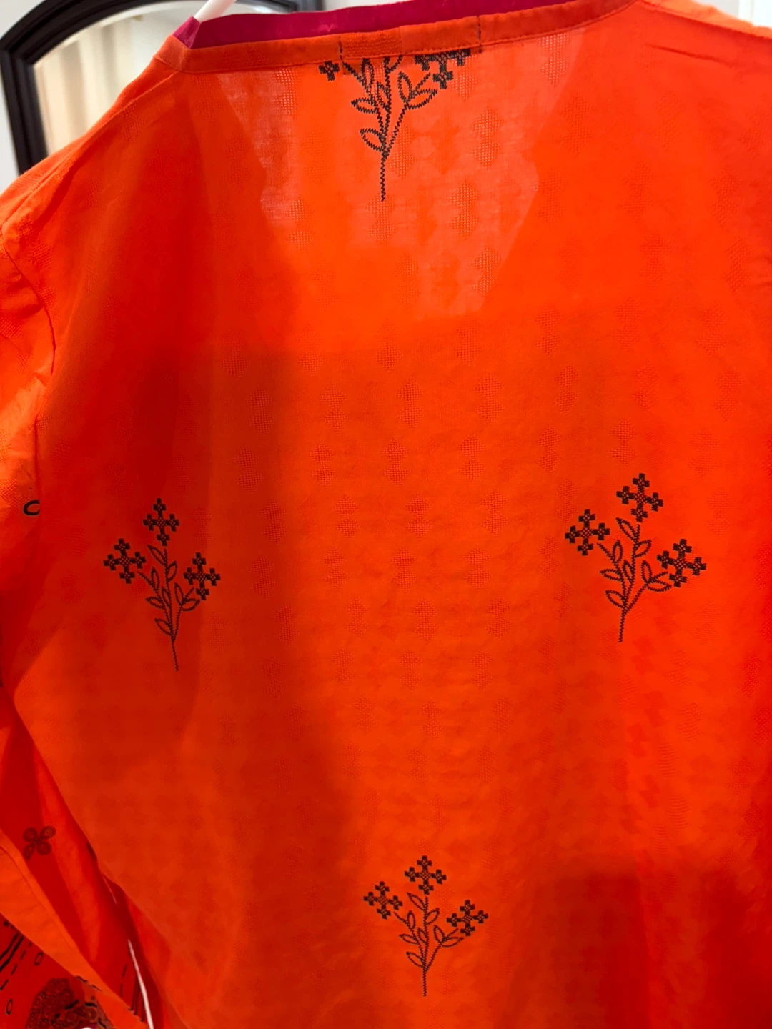 Amirah Orange Kurti and trouser with Tassels - Size S - photo 4