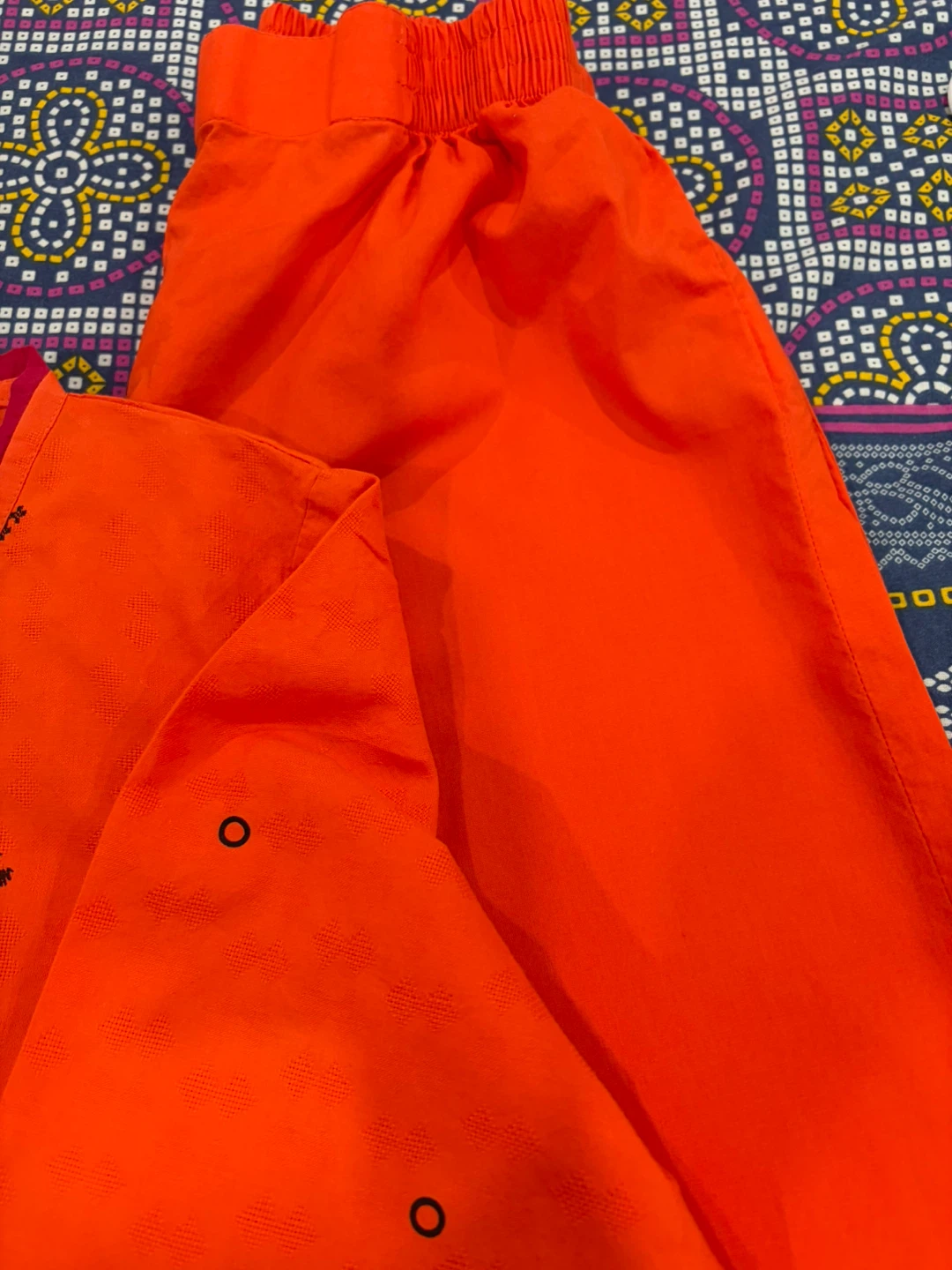 Amirah Orange Kurti and trouser with Tassels - Size S - photo 5