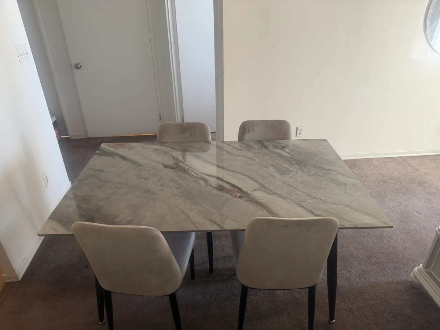 Marble dining table with 4 chairs - photo 2