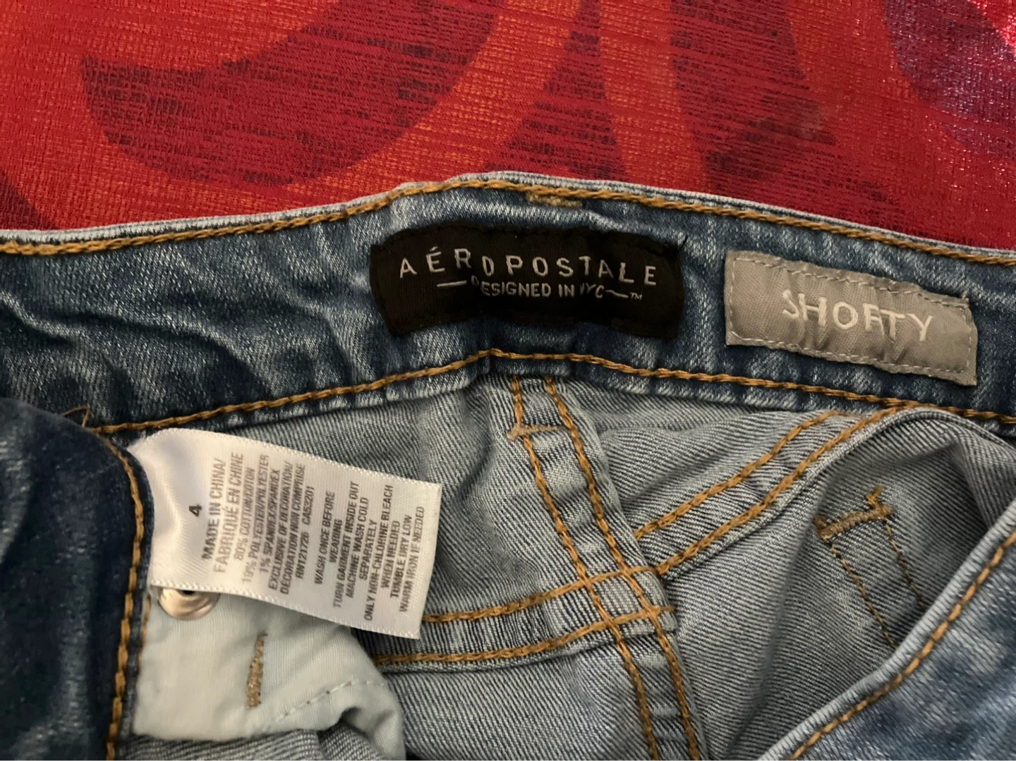 Aeropostale Women's Denim Shorty Shorts Size 4 - photo 5