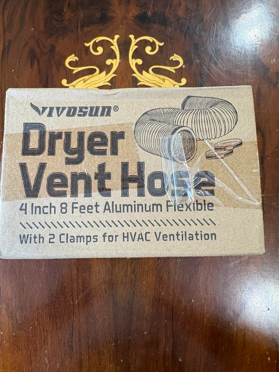 VIVOSUN Dryer Vent Hose 4 Inch 8 Feet Aluminum (BNIB)