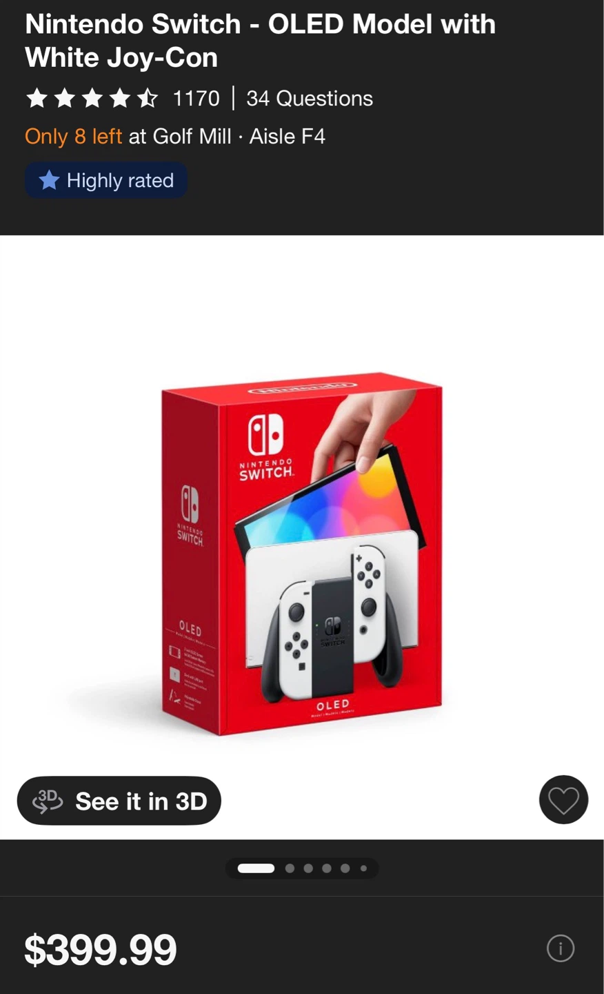 Nintendo Switch OLED Model with White Joy-Con bundle with extras
