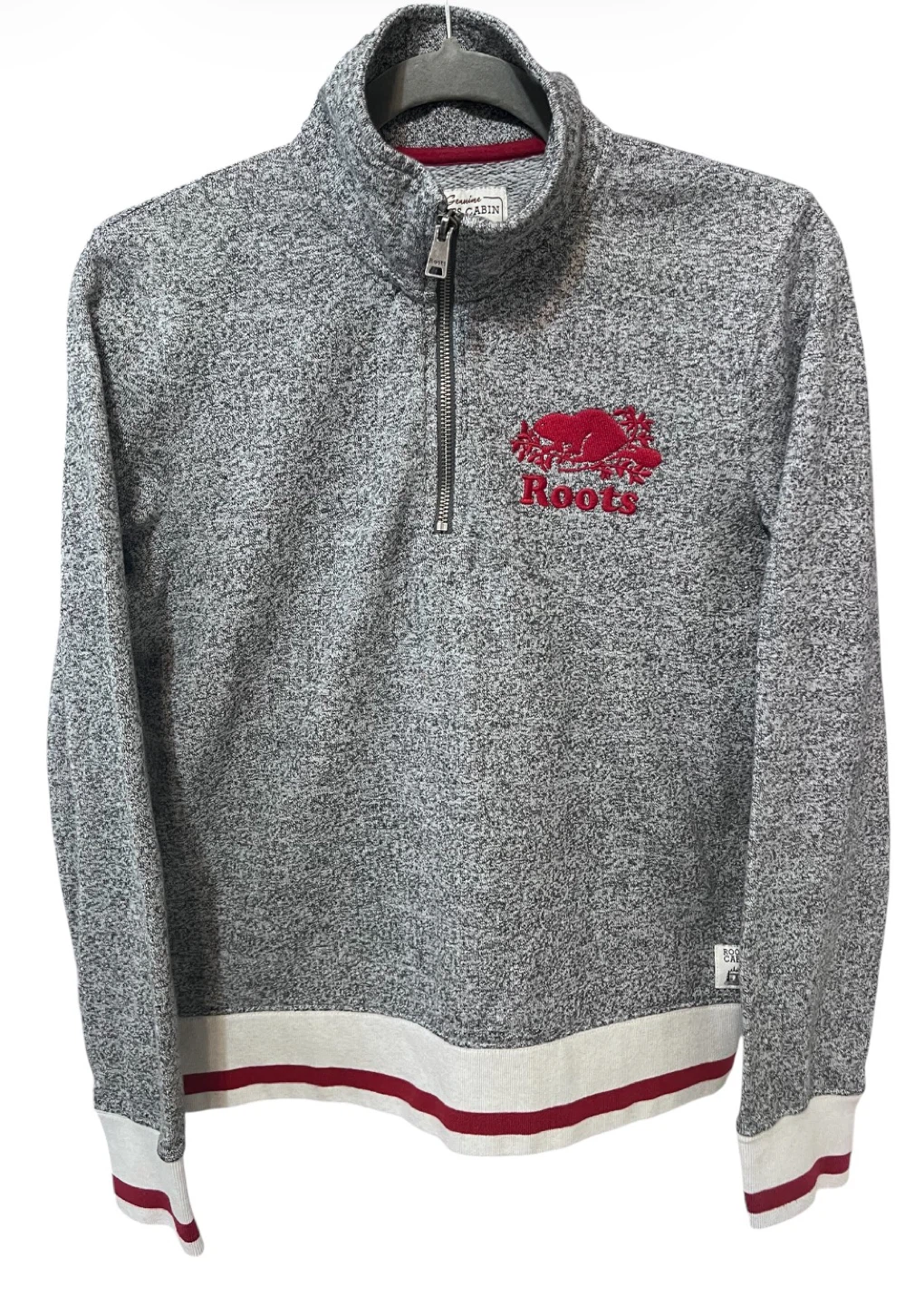 🍁 Roots Cabin Quarter-Zip Sweater – Women’s Medium 🍁