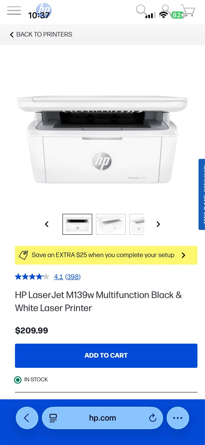 HP LaserJet M139w Multifunction Black & White Laser Printer