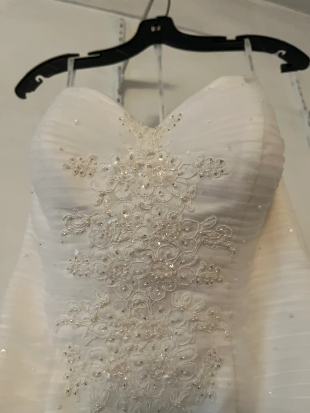 Oleg Cassini Strapless Wedding Dress with Beading - photo 5