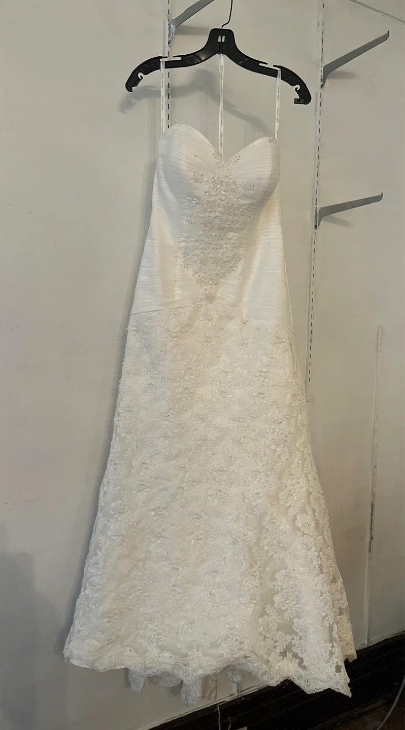Oleg Cassini Strapless Wedding Dress with Beading - photo 4