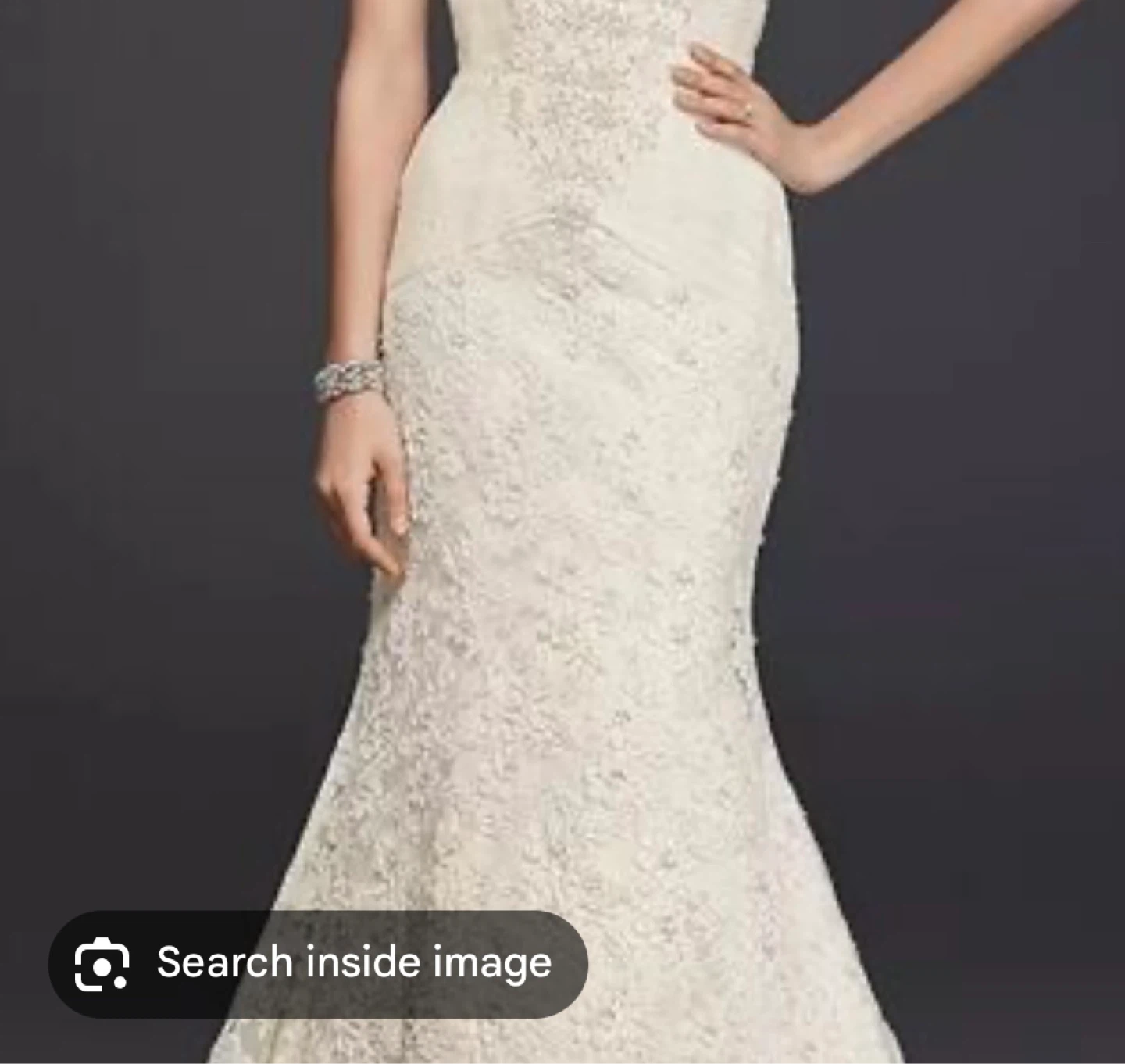 Oleg Cassini Strapless Wedding Dress with Beading - photo 2