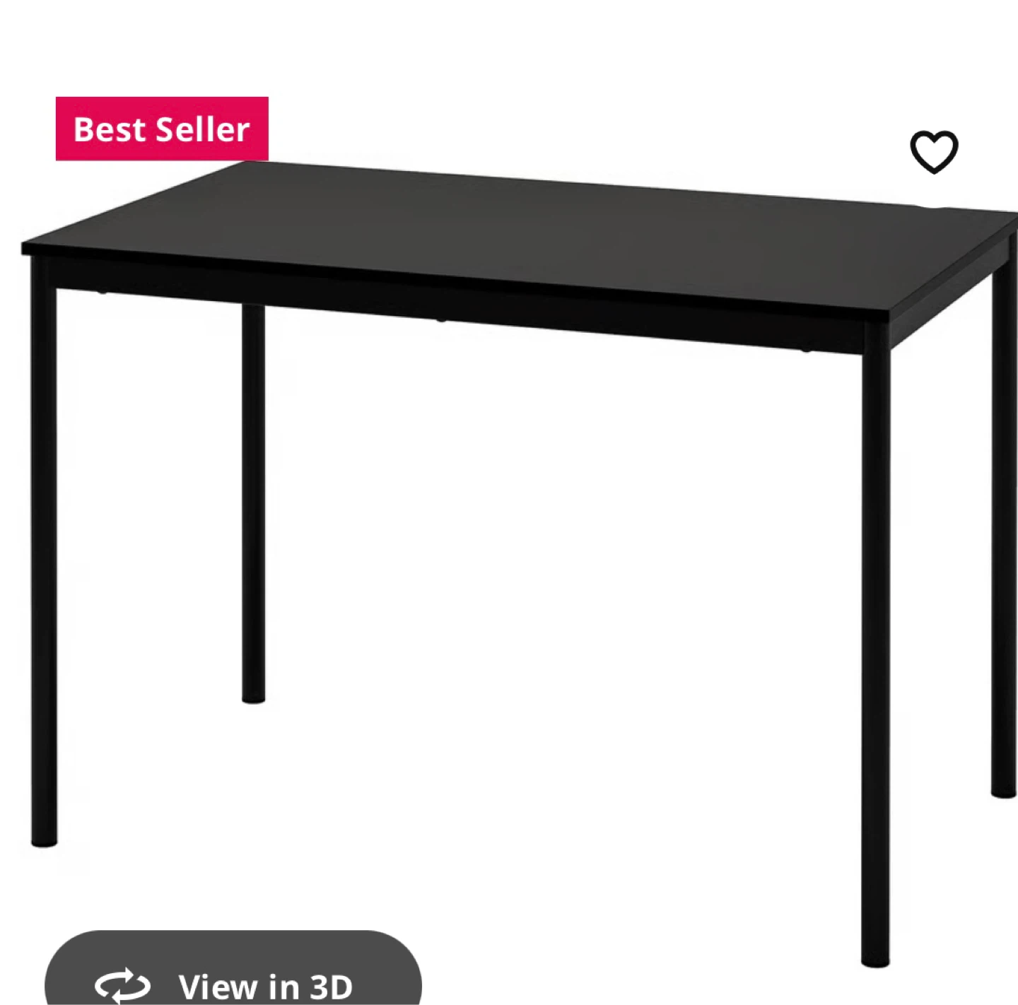 IKEA TIngby Dining Table Black 110x67 cm - photo 2