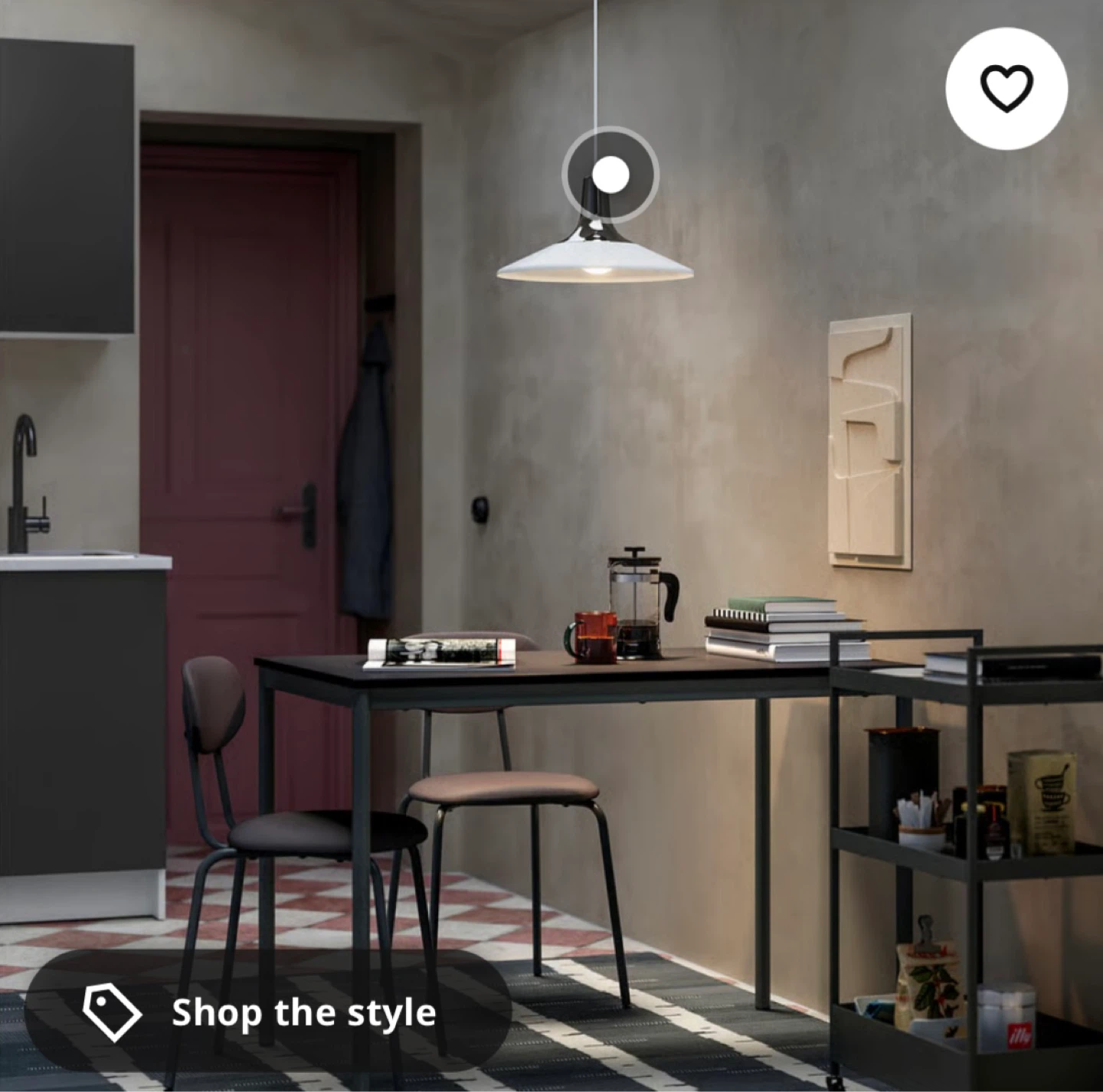 IKEA TIngby Dining Table Black 110x67 cm