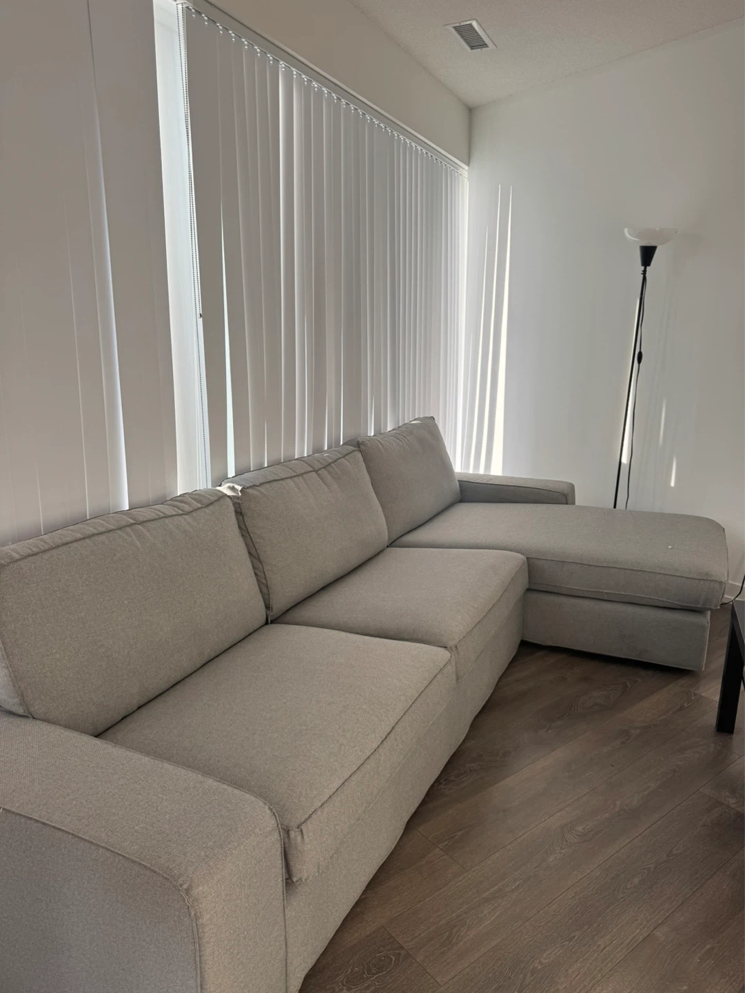 IKEA KIVIK Sofa with Chaise Lounge - Tibbleby Beige/Gray