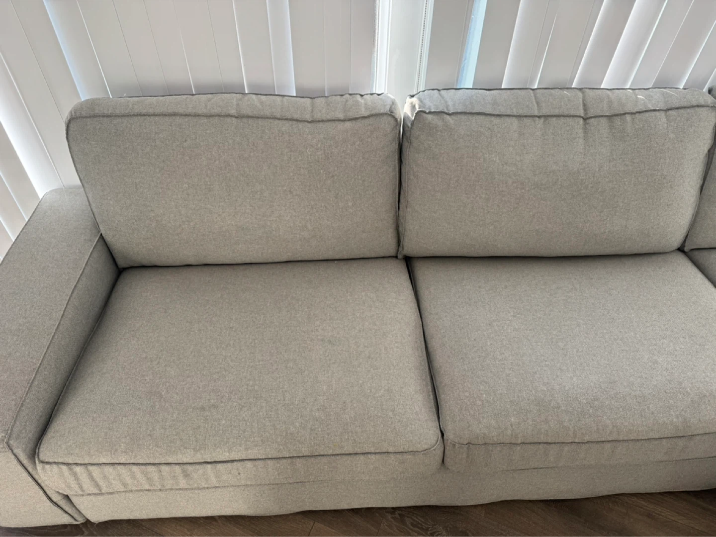 IKEA KIVIK Sofa with Chaise Lounge - Tibbleby Beige/Gray - photo 4