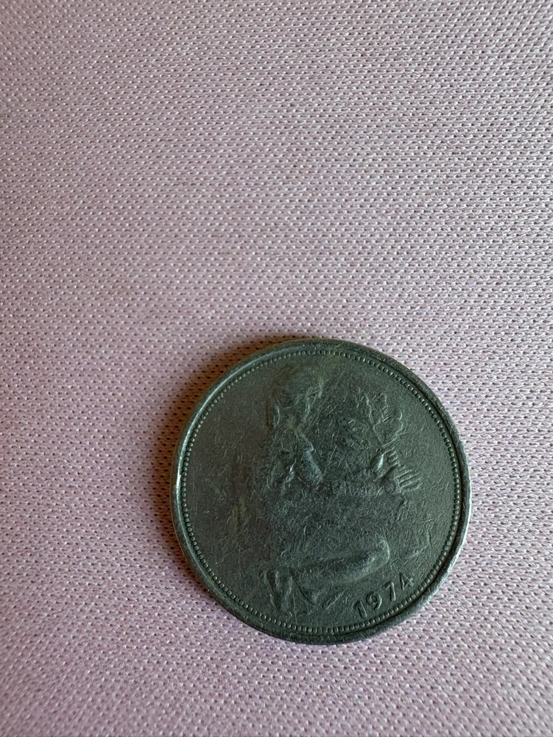 West Germany 50 Pfennig Coin 1974 coin collector - photo 2