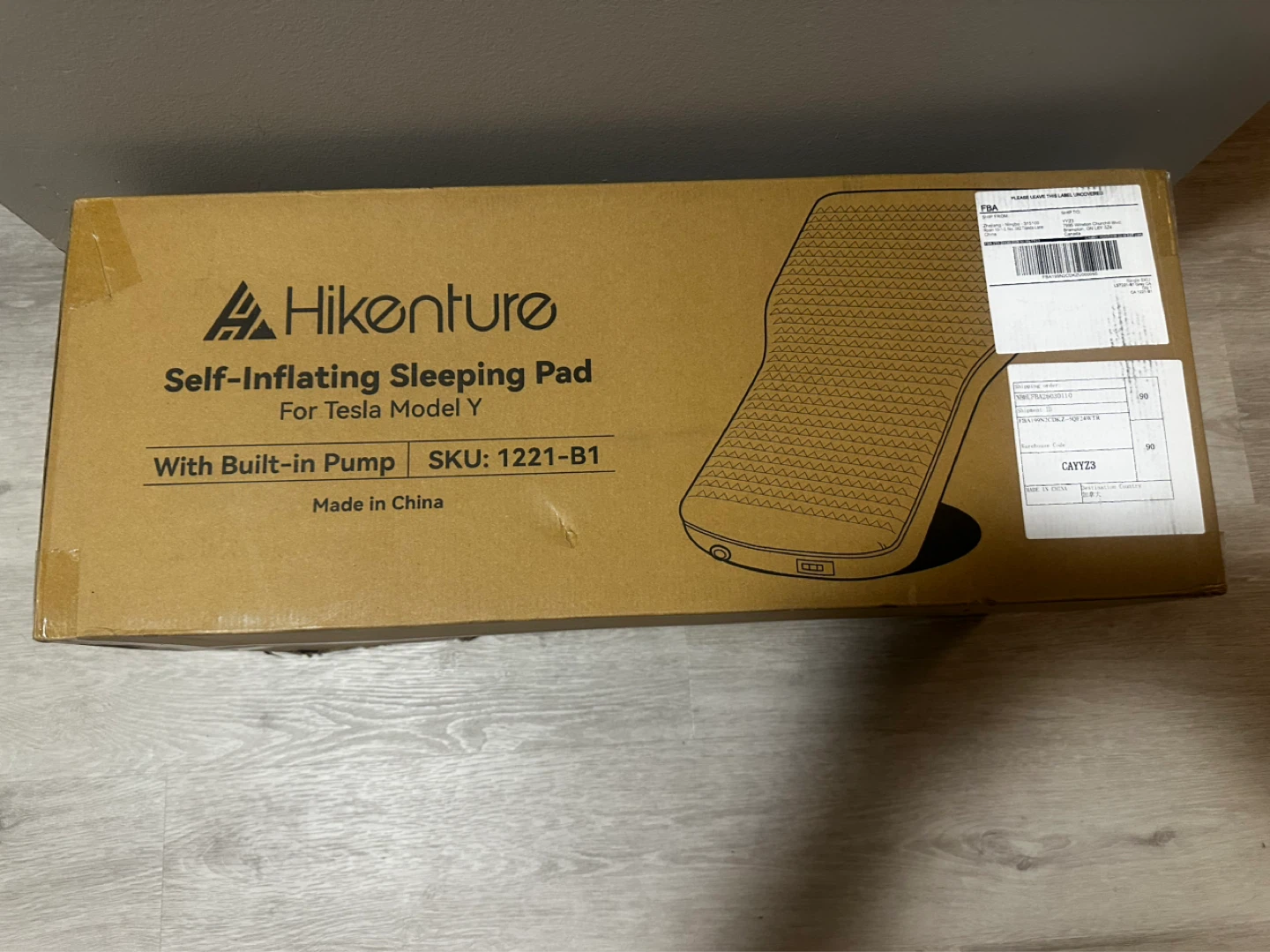 HIKENTURE Self-Inflating Mattress for Tesla Model Y - 4" Thick