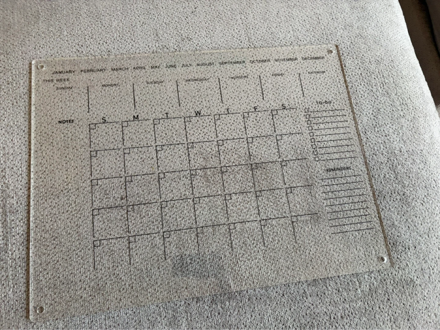 Used Acrylic Calendar for Wall - photo 2