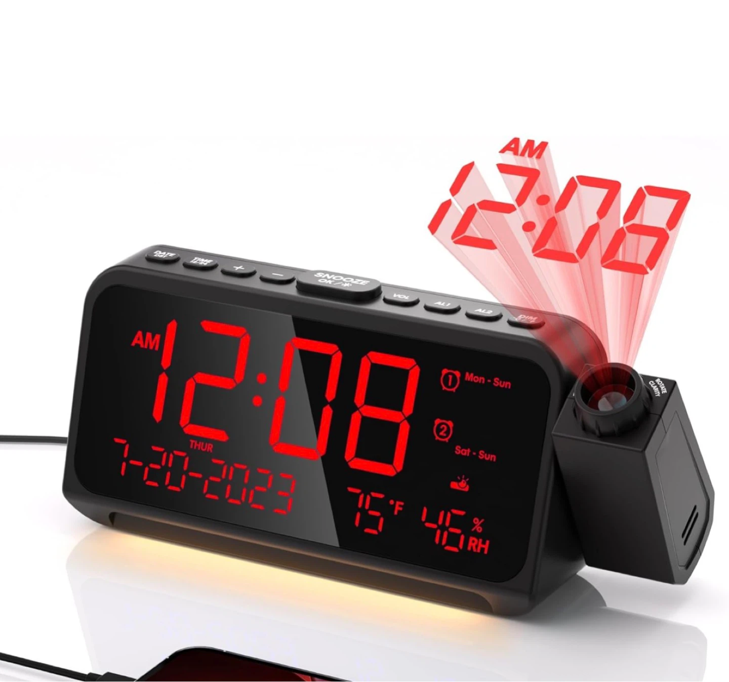 Digital Projection Alarm Clock