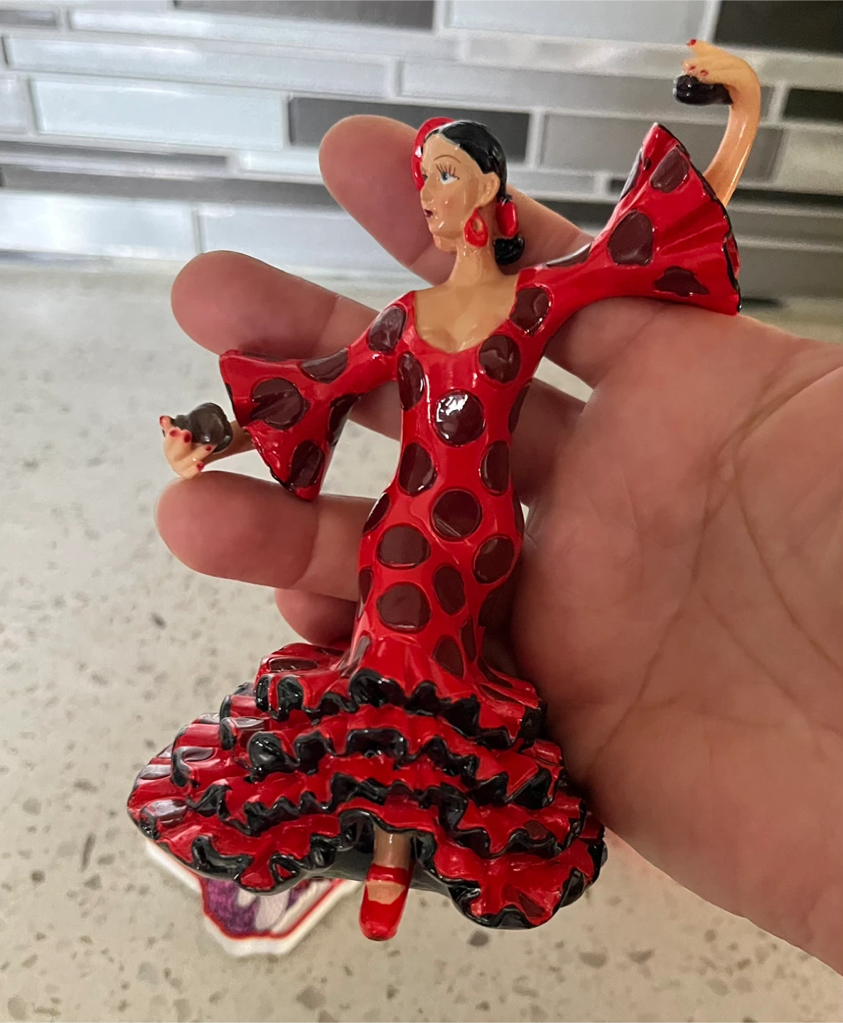 Flamenco dancer figure, bottle stopper and fridge magnet set - photo 5