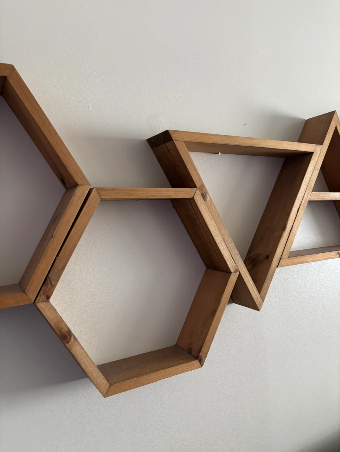 Geometric Wood Wall Shelves - photo 3