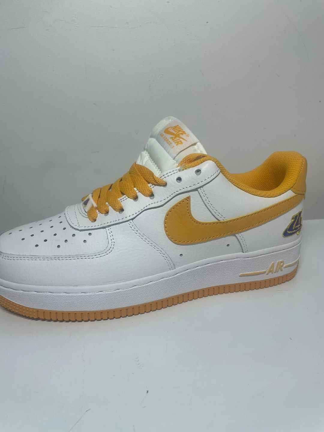 Nike Air Force 1 White/Yellow Sneakers - photo 2