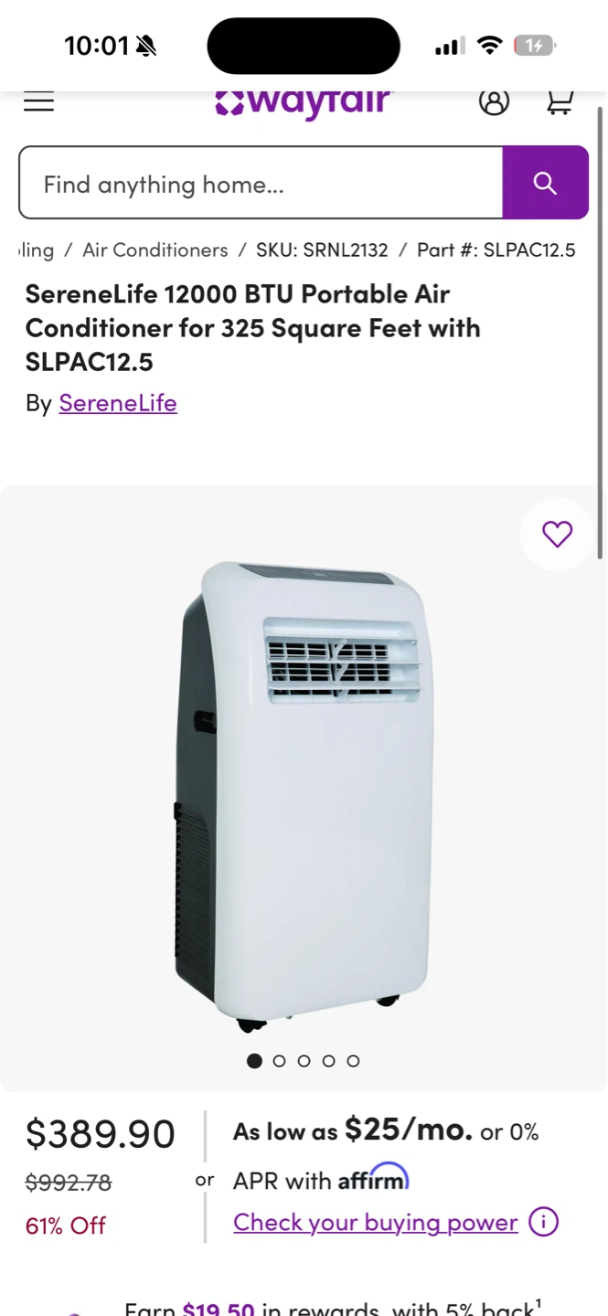 Portable Air Conditioner Unit